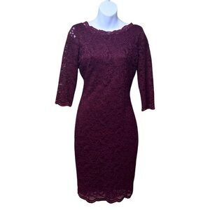 Size Small Maroon Le Chateau Party Dress | Zipper Back | GUC